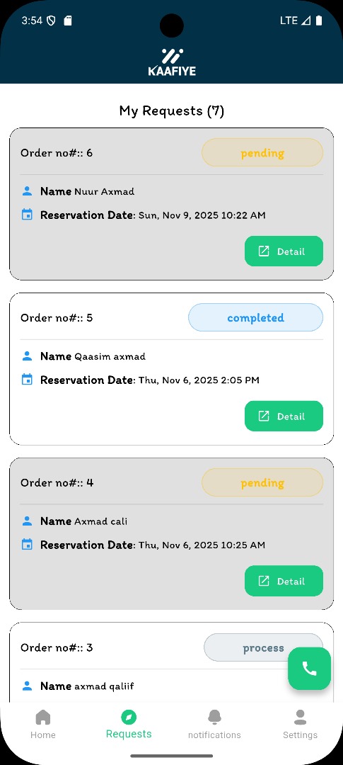 Kaafiye prayer reminders